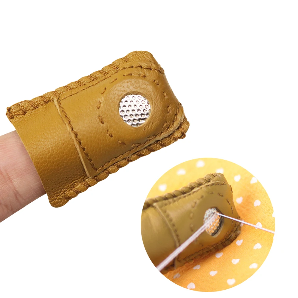 

1Pc High Quality Leather Coin Thimbles Sewing Thimble Finger Protector for Quilting Pin Needle Partner Needlework Tools