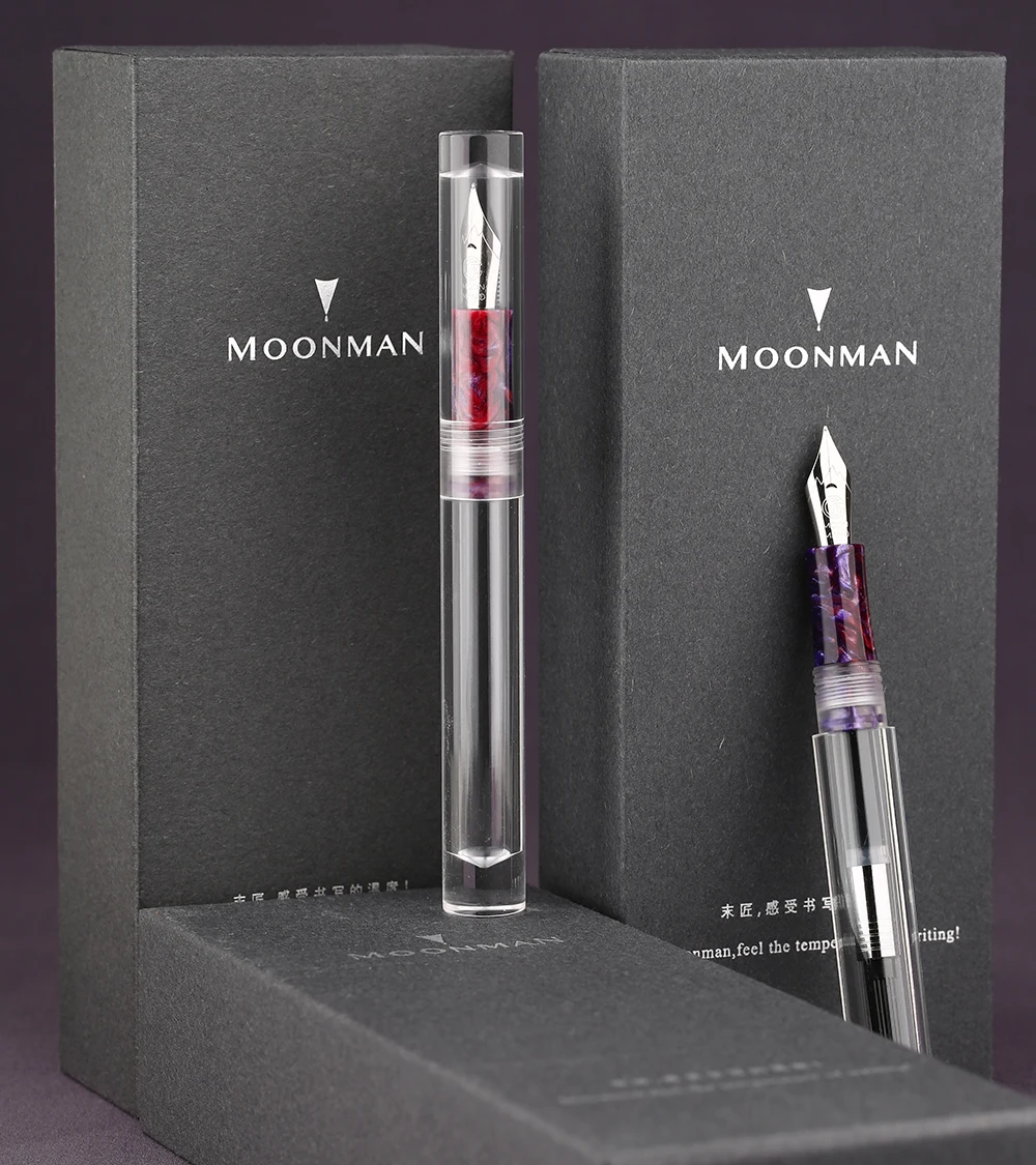 

On-Sale! NEW Moonman C1 Dropper Fountain Pen Fully Transparent Large-Capacity Ink Storing Iridium Fine 0.6mm Fashion Gift Pen