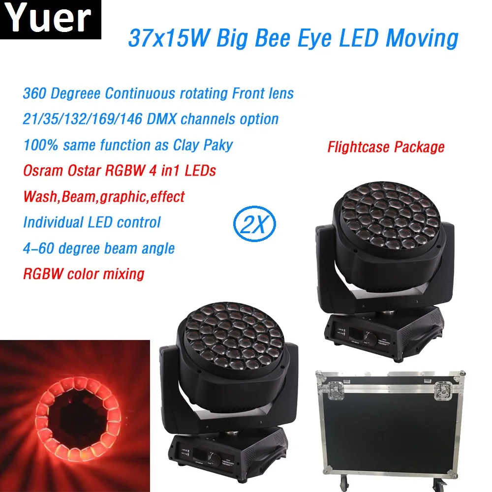 2Pcs/Lot Flightcase package led big bee eye clay paky dmx512 wash beam graphic effect Osram Ostar RGBW 4in1 leds for disco stage
2Pcs/Lot Flightcase package led big bee eye clay paky dmx512 wash beam graphic effect Osram Ostar RGBW 4in1 leds for disco stage