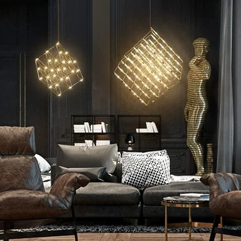 Post modern creavtive stainless steel LED pendant light fixture norbic home deco restaurant square light cube pendant lamp
Post modern creavtive stainless steel LED pendant light fixture norbic home deco restaurant square light cube pendant lamp