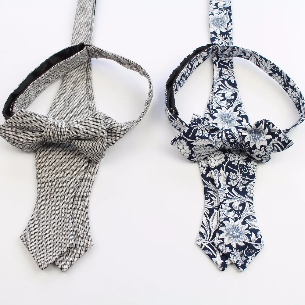 Мужские хлопковые галстуки бабочки ручной работы простой самодельный галстук