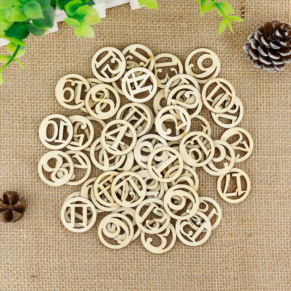 50PCS Creative Natural Wooden Digital for Wedding/Birthday Party Decorations Kindergarten Teaching Tools Digital Wood Chips
50PCS Creative Natural Wooden Digital for Wedding/Birthday Party Decorations Kindergarten Teaching Tools Digital Wood Chips