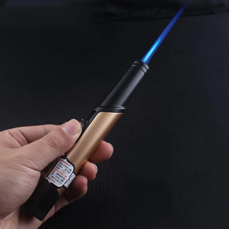 

2018 Hot Sale outdoor BBQ Lighter 1300 C Torch Jet Flame Pencil shape Refillable Butane Gas lighter Fuel Welding Soldering Pen