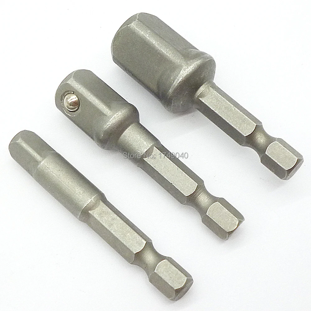 3pc Socket Adapter Set 1/4" Hex Shank to 1/4" 3/8" 1/2" Square Drive Impact Driver Drill Bits Bar Screwdriver Converter Tools
3pc Socket Adapter Set 1/4" Hex Shank to 1/4" 3/8" 1/2" Square Drive Impact Driver Drill Bits Bar Screwdriver Converter Tools
