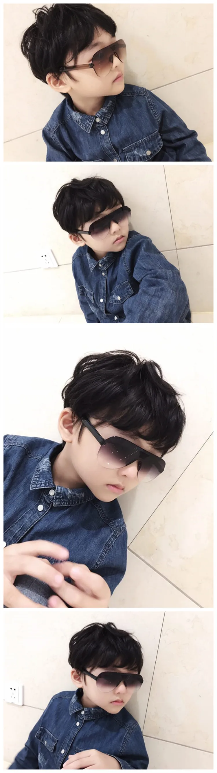 ASUOP 2018 new fashion children Pilot Sunglasses boy girl retro cat eye movement UV400 round color glasses brand goggles (1)