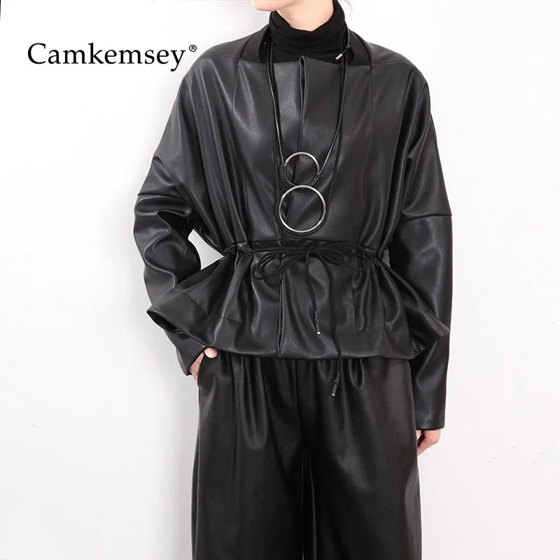 CamKemsey Autumn Casual Black PU Leather Jackets Women Batwing Sleeve Motorcycle Soft Faux Leather Jackets 2019 Basic Coats
CamKemsey Autumn Casual Black PU Leather Jackets Women Batwing Sleeve Motorcycle Soft Faux Leather Jackets 2019 Basic Coats