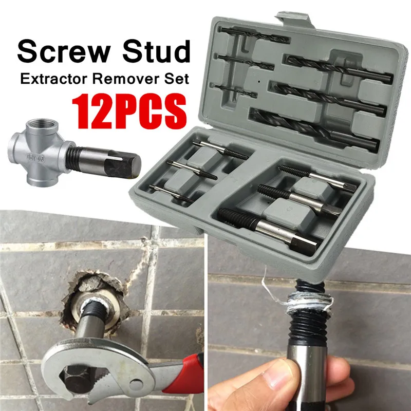 12Pcs 3-25mm Extract Bolts Screw Stud Extractor Remover Set GCr15 Bearing Steel Fit Ratchet / Extension / Spanner /Socket
12Pcs 3-25mm Extract Bolts Screw Stud Extractor Remover Set GCr15 Bearing Steel Fit Ratchet / Extension / Spanner /Socket