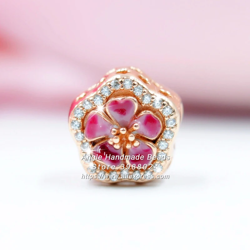 2019 Spring Release Rose Gold Full Bloom Romantic Peach Blossom With CZ & Enamel Charm Fits European DIY Bracelets Necklaces
2019 Spring Release Rose Gold Full Bloom Romantic Peach Blossom With CZ & Enamel Charm Fits European DIY Bracelets Necklaces