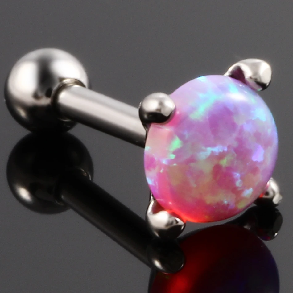 New Arrival 1PC Surgical Steel with Opal Stone Ear Cartilage Tragus Piercing Opal Earring Helix Barbell Fashion Girls Jewelry
New Arrival 1PC Surgical Steel with Opal Stone Ear Cartilage Tragus Piercing Opal Earring Helix Barbell Fashion Girls Jewelry