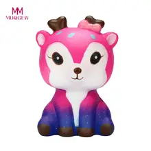 Muqgew squishy kawaii cartoon galaxy cervos squishy lento crescente creme scented stress reliever brinquedo poopsie slime surpresa squishi(China)