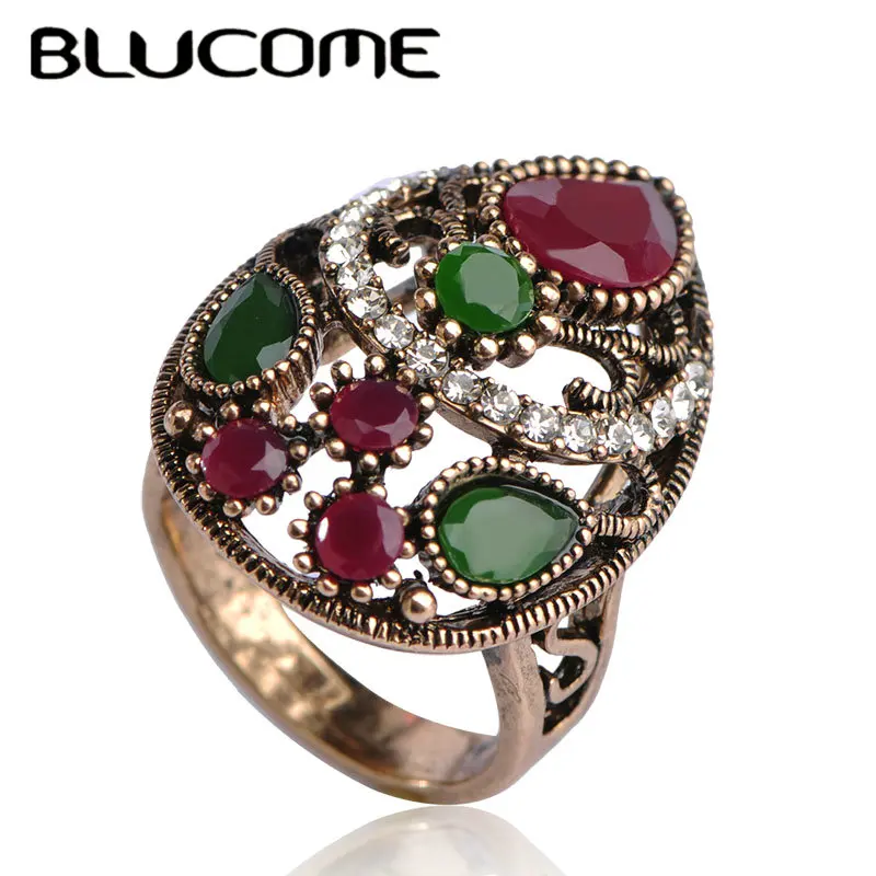 Blucome Clearance Vintage Style Drop Shaped Colorful Turkish Green Resin Ring Women Lady Wedding Dress Party Accessories Bijoux
Blucome Clearance Vintage Style Drop Shaped Colorful Turkish Green Resin Ring Women Lady Wedding Dress Party Accessories Bijoux