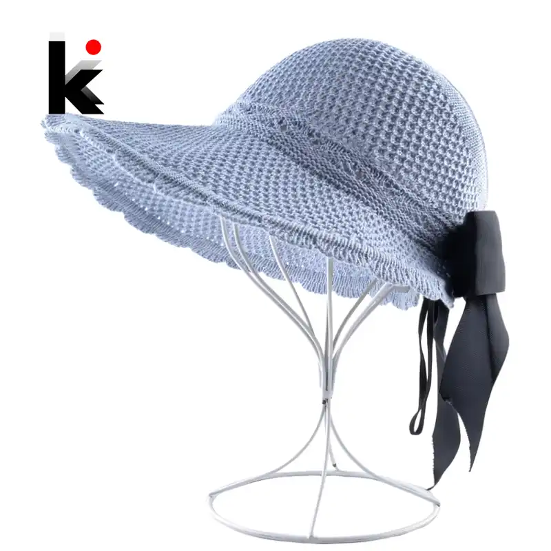 wide brim ponytail hat