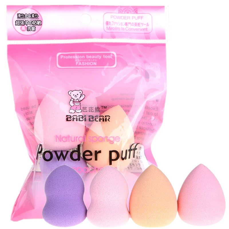 

YUKARI 4Pcs Waterdrop gourd Makeup Sponge Blender Puff Facial Flawless Powder BB Cream Cosmetic Puff Blending Foundation