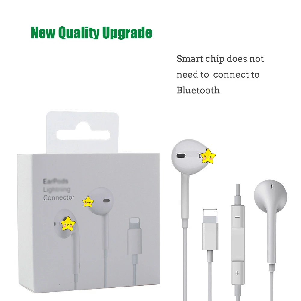 For Lightning Plug Apple Earpods Original In-ear Earphones for iPhone with Microphone Wire Control Simple Not Bluetooth Package
For Lightning Plug Apple Earpods Original In-ear Earphones for iPhone with Microphone Wire Control Simple Not Bluetooth Package