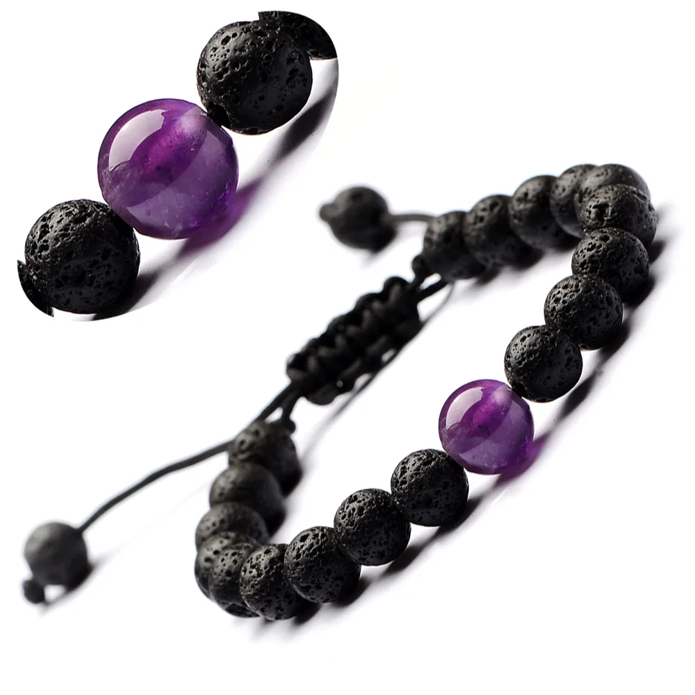 Bracelet Volcanic stones drop fine hand strings of natural onyx amethysts for women men
Bracelet Volcanic stones drop fine hand strings of natural onyx amethysts for women men