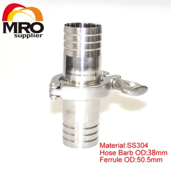1-1/2" 38MM Sanitary Hose Barb Ferrule +1.5" Tri Clamp + Silicone Gasket Stainless Steel SUS SS 304 Clamp Ferrule Hose SSHT38
1-1/2" 38MM Sanitary Hose Barb Ferrule +1.5" Tri Clamp + Silicone Gasket Stainless Steel SUS SS 304 Clamp Ferrule Hose SSHT38
