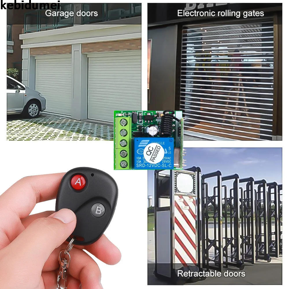 433 Mhz Universal Wireless Remote Control Switch DC 12V 1CH relay Receiver Module RF Transmitter Remote Controls
433 Mhz Universal Wireless Remote Control Switch DC 12V 1CH relay Receiver Module RF Transmitter Remote Controls