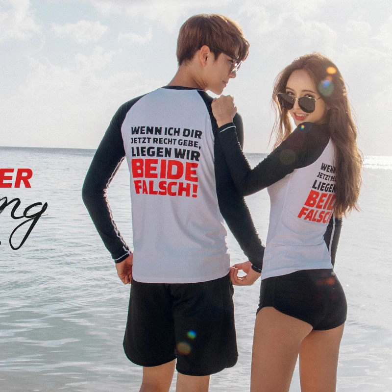 Korean Women's Three Pieces Man Two Pieces Couple Swimsuit Surf Suit Long Sleevs Rash Guards Letters Box Pants Tankini Set Suit
Korean Women's Three Pieces Man Two Pieces Couple Swimsuit Surf Suit Long Sleevs Rash Guards Letters Box Pants Tankini Set Suit