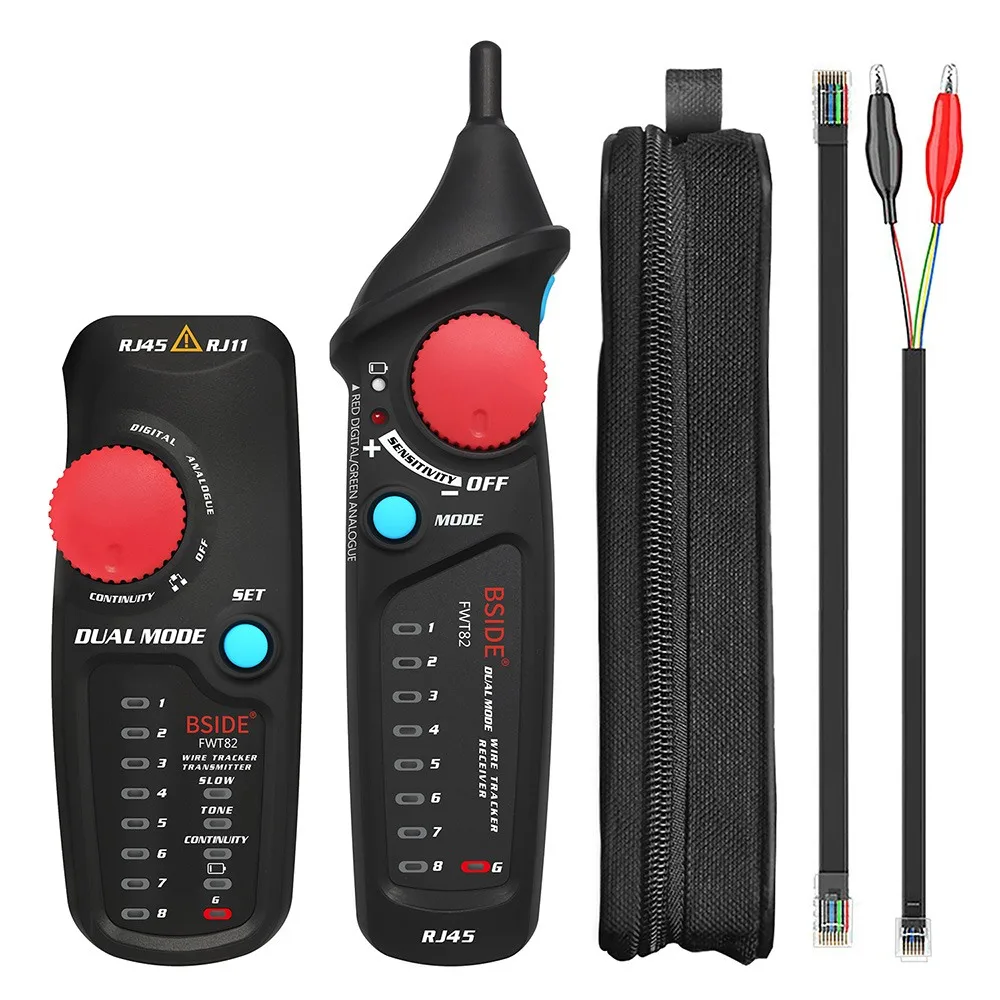 BSIDE FWT82 Dual Mode Network Cable Tracker Tester Wire Finder RJ45 RJ11 Wire Network Ethernet Probe Tracer Detector Line Hunt
BSIDE FWT82 Dual Mode Network Cable Tracker Tester Wire Finder RJ45 RJ11 Wire Network Ethernet Probe Tracer Detector Line Hunt
