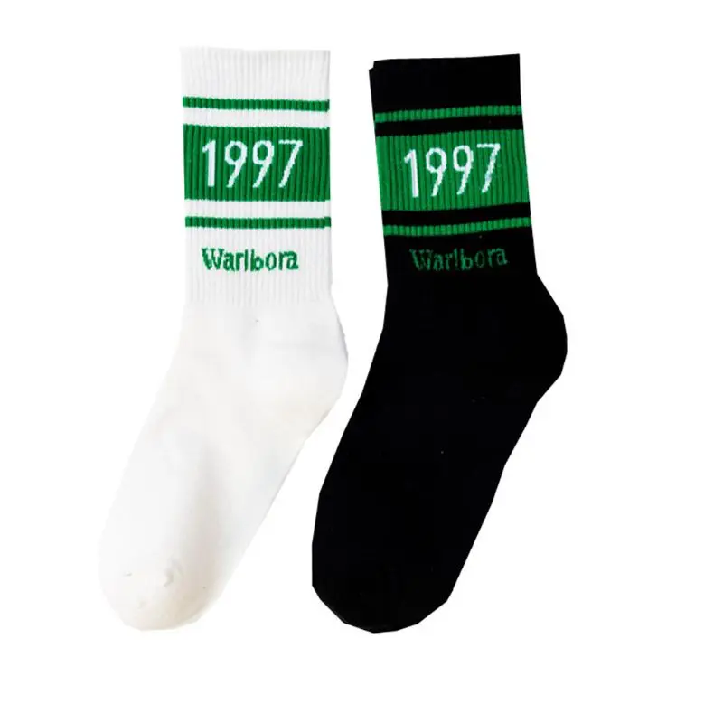 Unisex Couples Autumn Harajuku Rib Trim Long Crew Socks Color Block Stripes 1997 Numbers Printed Retro Cotton Student Hosiery
Unisex Couples Autumn Harajuku Rib Trim Long Crew Socks Color Block Stripes 1997 Numbers Printed Retro Cotton Student Hosiery