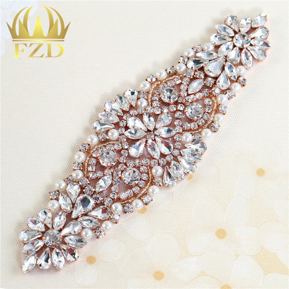 FZD Retail 1 Piece Crystal Bridal Beaded Sash Belt Rhinestone Pearl Applique Patch for Dress Sash DIY Iron On Headwear
FZD Retail 1 Piece Crystal Bridal Beaded Sash Belt Rhinestone Pearl Applique Patch for Dress Sash DIY Iron On Headwear