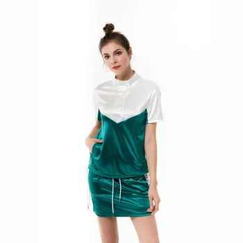 Apperloth Color Block Two Piece Tracksuit Set Women Turtleneck Pullover Tops and Drawstring Letter Skirts Summer Short Outfits
Apperloth Color Block Two Piece Tracksuit Set Women Turtleneck Pullover Tops and Drawstring Letter Skirts Summer Short Outfits
