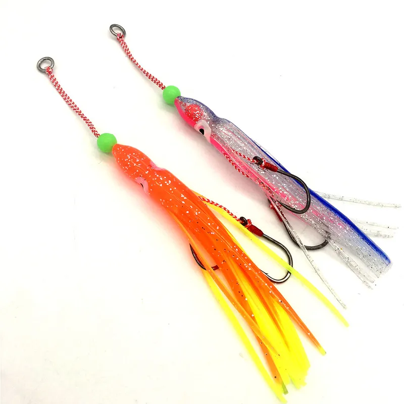 12Pcs*9cm/11cm Octopus Lure Squid Jig Fishing Soft Lure Squid Bionic Bait Skirt octopus jigs Hook Assist Hooks With Squid Skirts
12Pcs*9cm/11cm Octopus Lure Squid Jig Fishing Soft Lure Squid Bionic Bait Skirt octopus jigs Hook Assist Hooks With Squid Skirts
