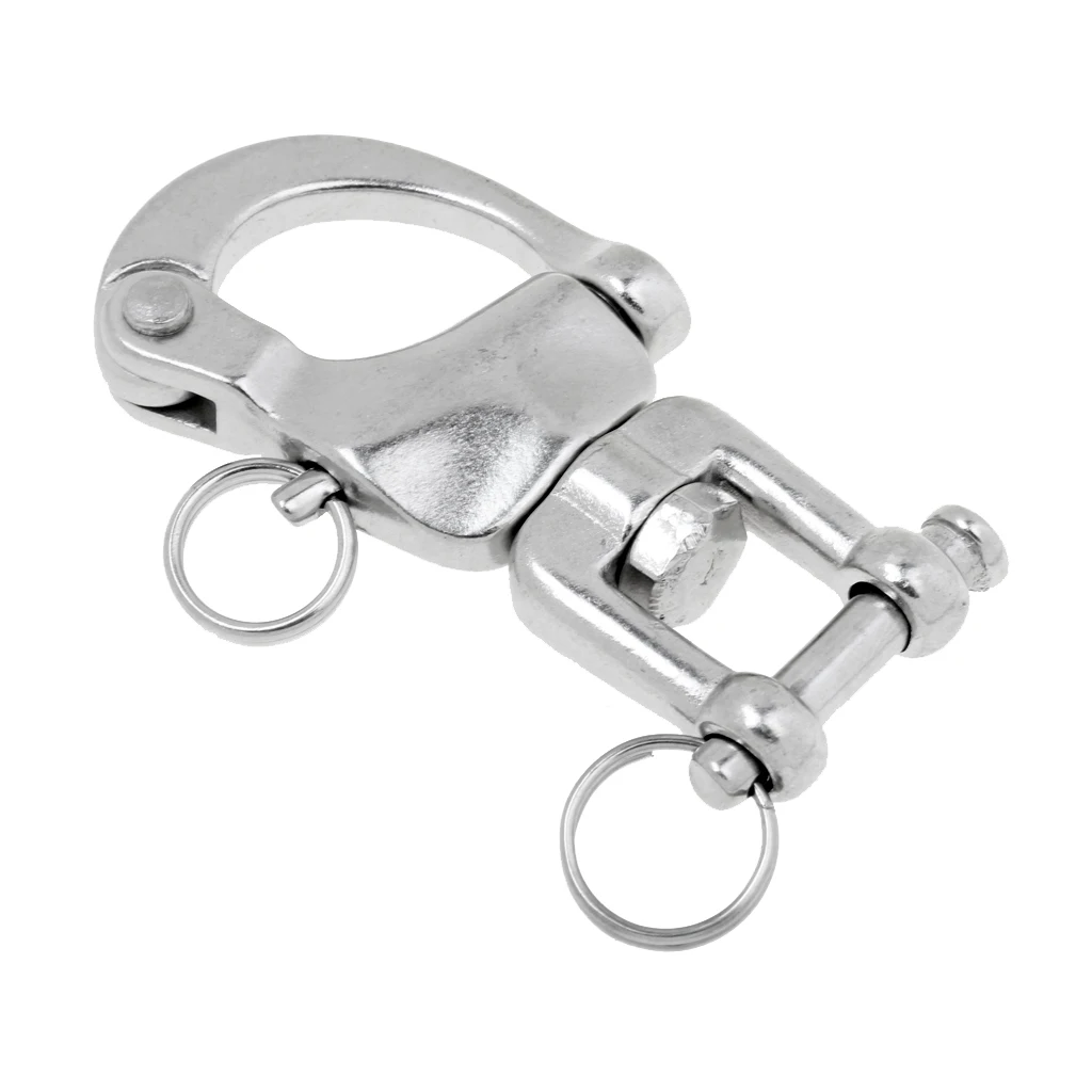 1 Pcs 304 Stainless Steel Swivel Shackle Quick Release Boat Anchor Chain Eye Shackle Swivel Snap Hook for Marine Architectural