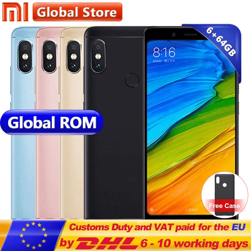 Xiaomi Redmi Note 5 6GB RAM 64GB ROM Telephone Snapdragon S636 Octa Core 5.99 2160*1080 4000mAh 12.0+5.0MP Dual Camera
Xiaomi Redmi Note 5 6GB RAM 64GB ROM Telephone Snapdragon S636 Octa Core 5.99 2160*1080 4000mAh 12.0+5.0MP Dual Camera