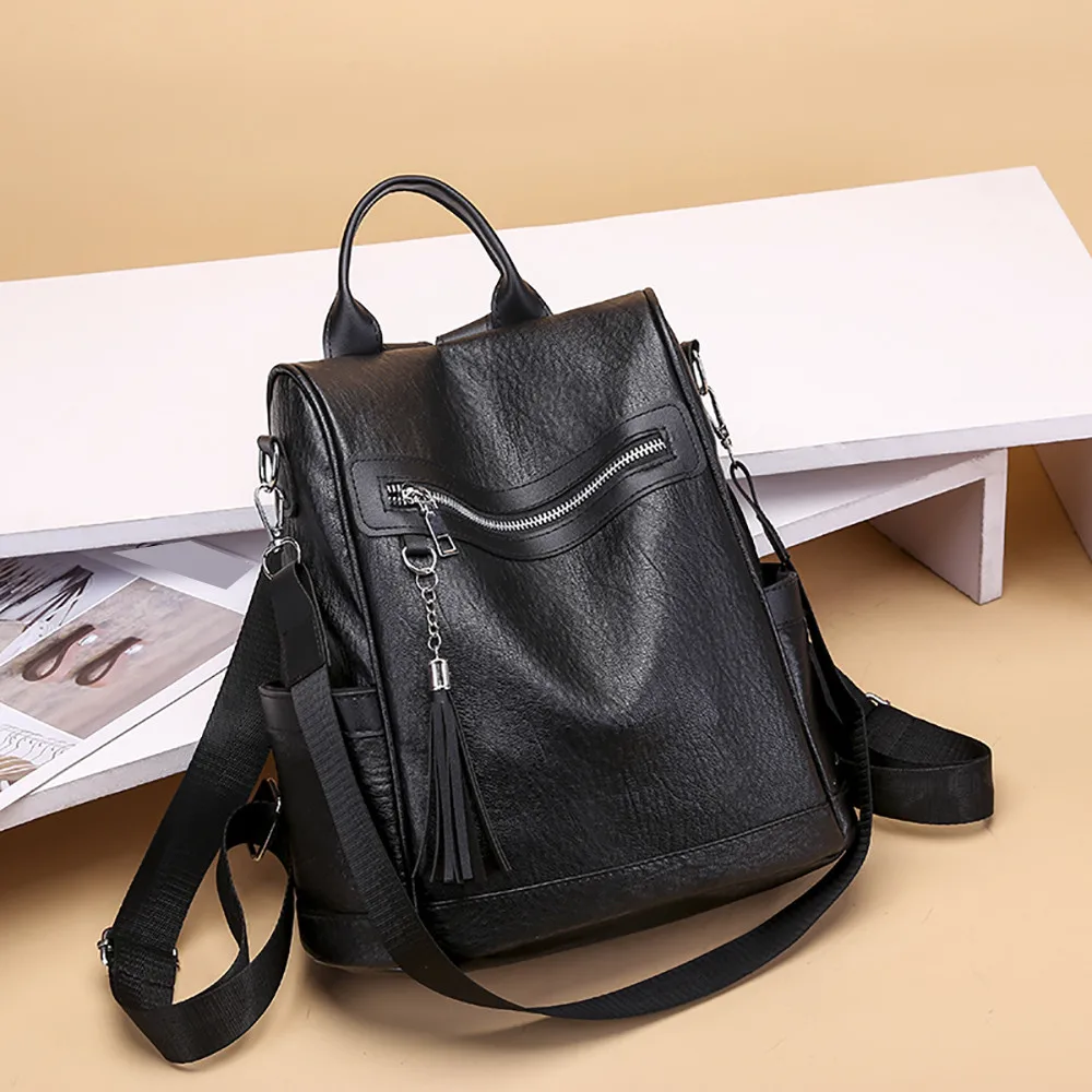 Simple Women Soft Leather Backpack School Bag female Anti-theft Backpack girl Casual Wild Travel Student Bag mochila feminina
Simple Women Soft Leather Backpack School Bag female Anti-theft Backpack girl Casual Wild Travel Student Bag mochila feminina