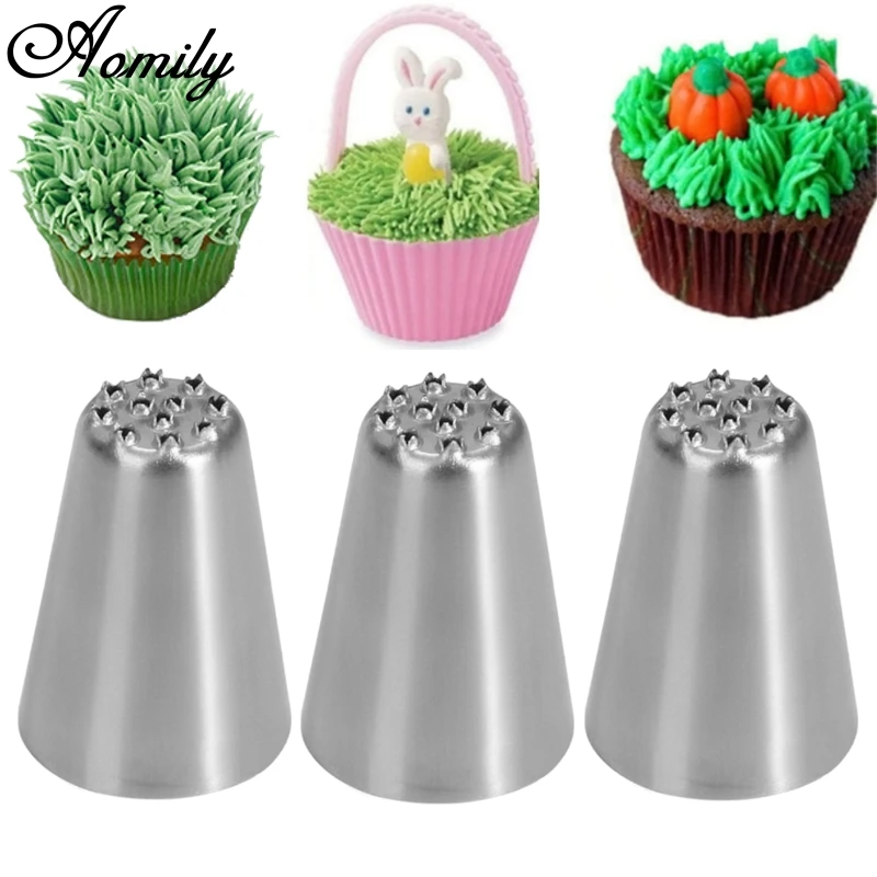 Aomily 3Pcs/Set Stainless Steel Grass Icing Piping Nozzles Cupcake Mousse Cake Decorating Tips Kitchen DIY Baking Cake Tools Kit
Aomily 3Pcs/Set Stainless Steel Grass Icing Piping Nozzles Cupcake Mousse Cake Decorating Tips Kitchen DIY Baking Cake Tools Kit