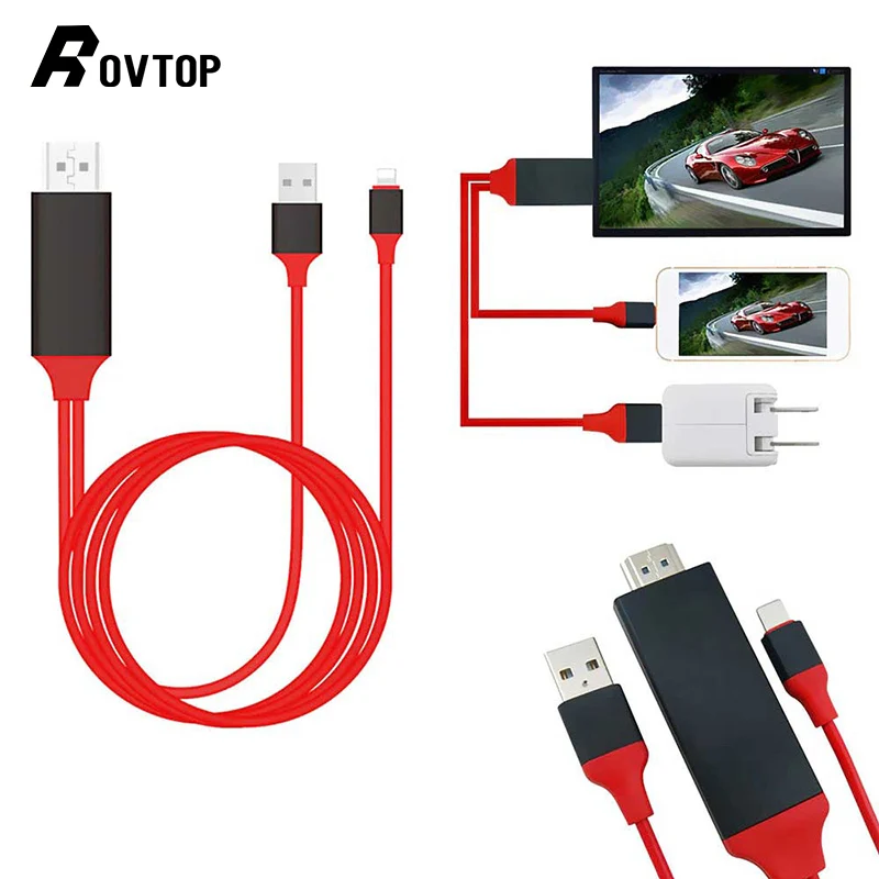 Rovtop 2M USB 8 Pin to HDMI HDTV AV Cable Adapter for iPhone 7 7 Plus 6S 6 Plus 5S 5 Charging Adapter Cable 0.11
Rovtop 2M USB 8 Pin to HDMI HDTV AV Cable Adapter for iPhone 7 7 Plus 6S 6 Plus 5S 5 Charging Adapter Cable 0.11