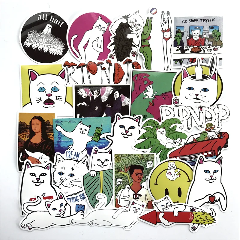 50pcs do not Repeat Ripndipp graffiti Sticker Creative Personality Waterproof Rip N Dip Cat skateboard luggage Laptop Sticker
50pcs do not Repeat Ripndipp graffiti Sticker Creative Personality Waterproof Rip N Dip Cat skateboard luggage Laptop Sticker