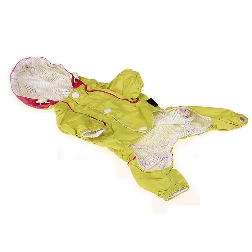 XS-XXL Raincoat for Dogs Mesh Pervious Dog Raincoat Waterproof Hooded Cloak Jacket Summer Clothes for Dogs Dropshipping 40AT15 (7)