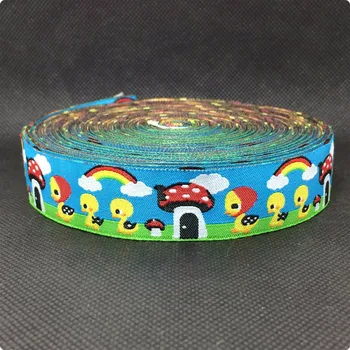7/8" 22mm 10yards/set cartoon duck rainbow mushroom Woven Jacquard ribbon grosgrain ribbon hair bow DIY handmade OEM TK15090405
7/8" 22mm 10yards/set cartoon duck rainbow mushroom Woven Jacquard ribbon grosgrain ribbon hair bow DIY handmade OEM TK15090405