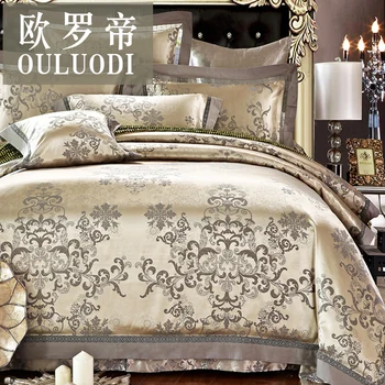 Luxury European style Satin Jacquard four piece bedding linen quilt 1.5 meters 1.8m
Luxury European style Satin Jacquard four piece bedding linen quilt 1.5 meters 1.8m