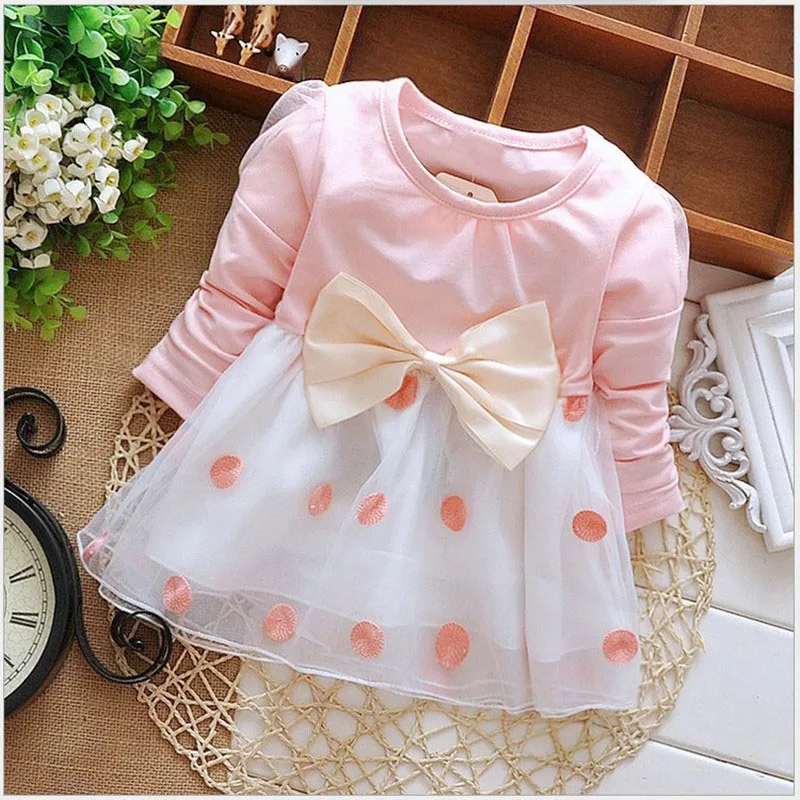 Autumn Baby Kids Polka Dot Patchwork Mesh Long Sleeve O Neck Princess Party Bow Girls Infant Dress vestidos roupas de bebe
Autumn Baby Kids Polka Dot Patchwork Mesh Long Sleeve O Neck Princess Party Bow Girls Infant Dress vestidos roupas de bebe