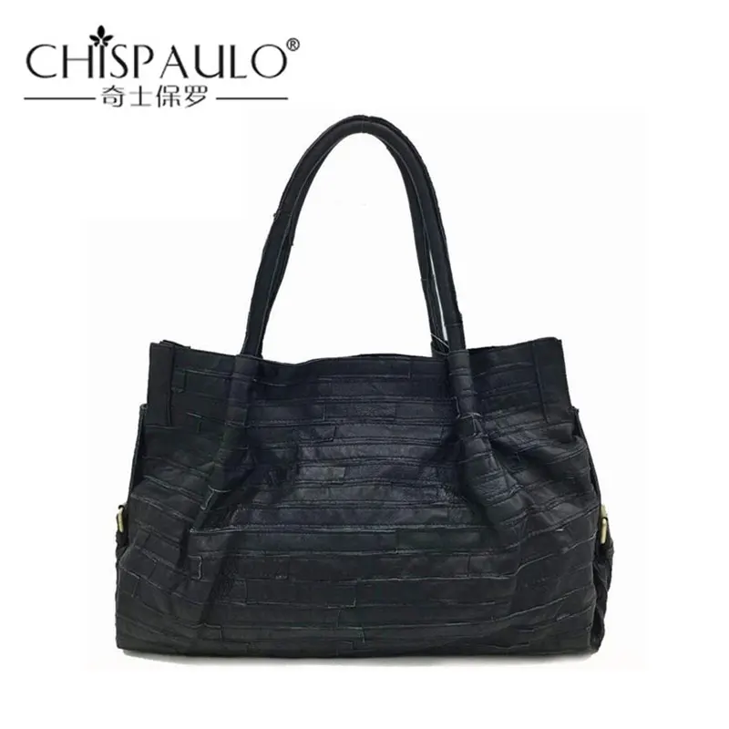 CHISPAULO Brand Winter Women Handbag Cow Leather Splice Shoulder Bag Women Casual Tote Bags Stitching Striped Large Shopping Bag
CHISPAULO Brand Winter Women Handbag Cow Leather Splice Shoulder Bag Women Casual Tote Bags Stitching Striped Large Shopping Bag