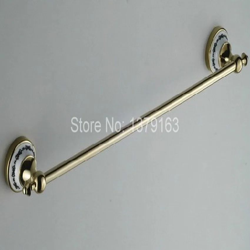 Gold Color Brass Ceramic Flower Bathroom Accessory Wall Mounted Bath Single Brass Towel Bar or Towel Rail Rack aba254
Gold Color Brass Ceramic Flower Bathroom Accessory Wall Mounted Bath Single Brass Towel Bar or Towel Rail Rack aba254