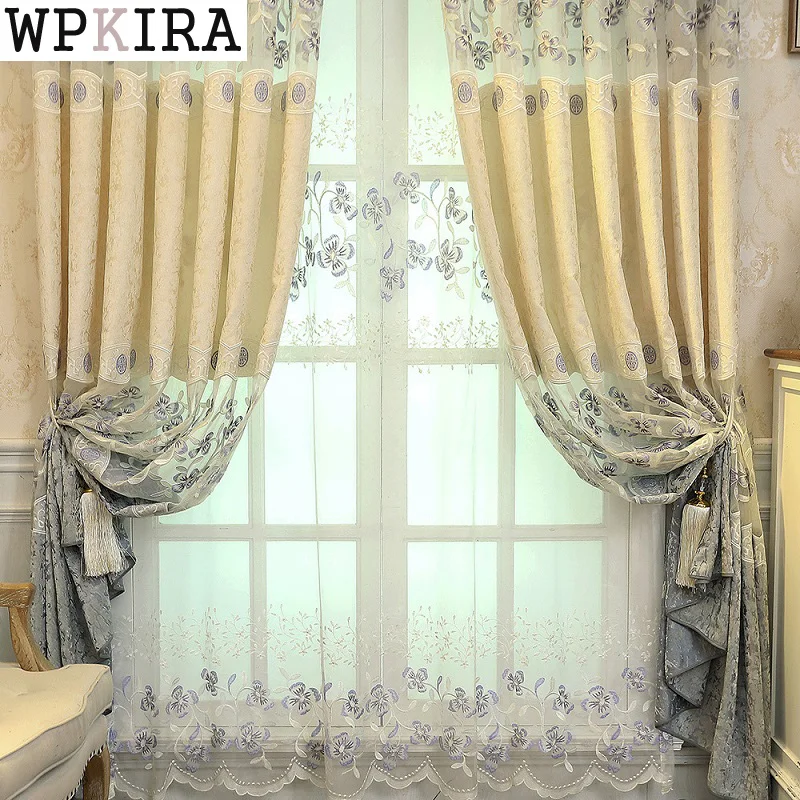 European Luxury Embroidered Hollow Curtain for Living Room Stitching Tule Cloth Curtains for Bedroom Jealous Curtains S130&30
European Luxury Embroidered Hollow Curtain for Living Room Stitching Tule Cloth Curtains for Bedroom Jealous Curtains S130&30