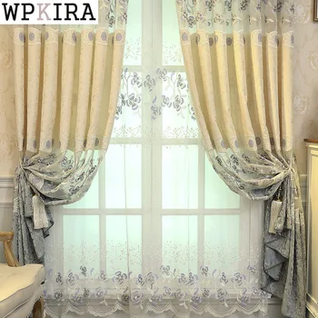 European Luxury Embroidered Hollow Curtain for Living Room Stitching Tule Cloth Curtains for Bedroom Jealous Curtains S130&30
European Luxury Embroidered Hollow Curtain for Living Room Stitching Tule Cloth Curtains for Bedroom Jealous Curtains S130&30