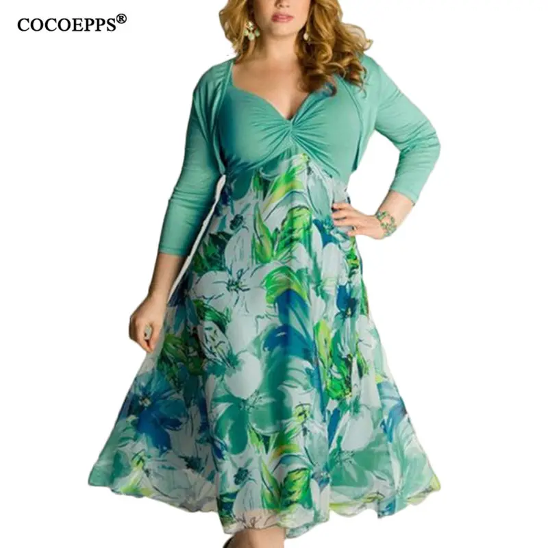 CACNCUT 2019 Summer 4XL 5XL 6XL Plus Size Women flower print Dresses Big Large Size Elegant V-neck Office Evening Party Dress
CACNCUT 2019 Summer 4XL 5XL 6XL Plus Size Women flower print Dresses Big Large Size Elegant V-neck Office Evening Party Dress