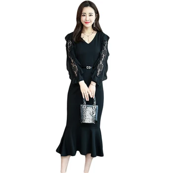 Stylish Lace Stitching Mermaid Dress Elegant Vestidos Spring New Midi Dress Vestido De Festa Ukraine Dress For Women Robes Femme
Stylish Lace Stitching Mermaid Dress Elegant Vestidos Spring New Midi Dress Vestido De Festa Ukraine Dress For Women Robes Femme