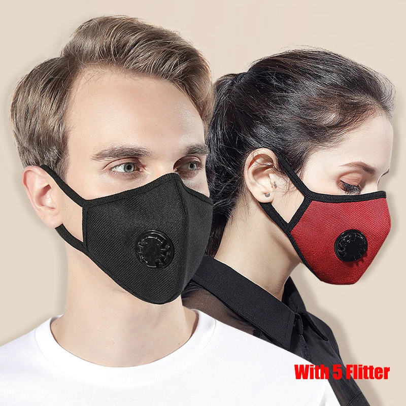 

Antifogging Haze Dust Mask Pm2.5 With 6 Flitter Cotton Winter Breathable Cotton Dustproof Mask N95 Respirator Breathing