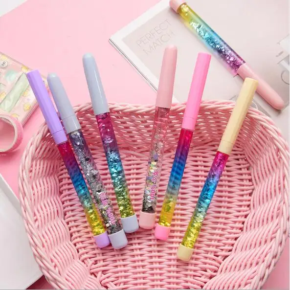 1 Piece 0.55mm Colorful Crystal Liquid Magic Quicksand Gel Pen Students Examination Black Ink Pen School Office Stationery
1 Piece 0.55mm Colorful Crystal Liquid Magic Quicksand Gel Pen Students Examination Black Ink Pen School Office Stationery