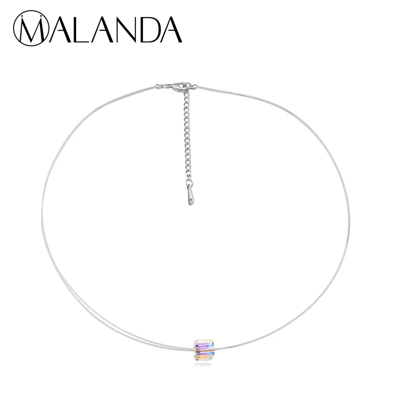 MALANDA No Allergic Thin Transparent Chain Choker Necklaces Women Square Crystals From Swarovski Necklace For Mother's Day Gift
MALANDA No Allergic Thin Transparent Chain Choker Necklaces Women Square Crystals From Swarovski Necklace For Mother's Day Gift