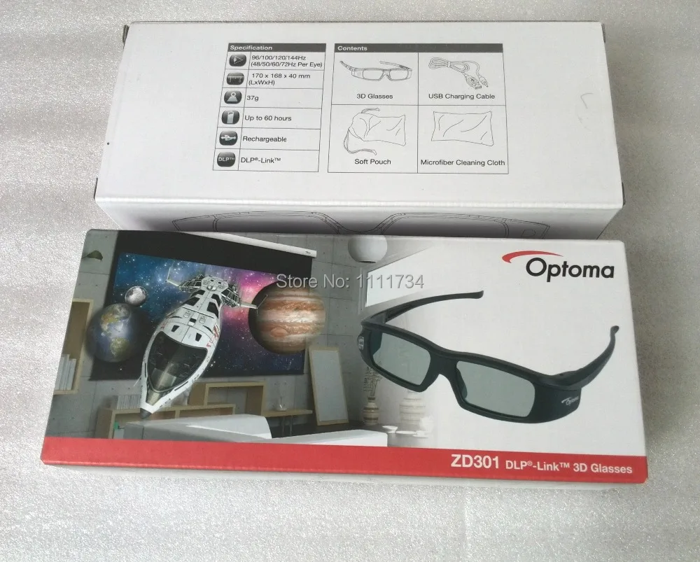 Free Shipping Original active shutter glasses for Optoma DLP-Link 3D projector ZD301 ZD302 common
Free Shipping Original active shutter glasses for Optoma DLP-Link 3D projector ZD301 ZD302 common
