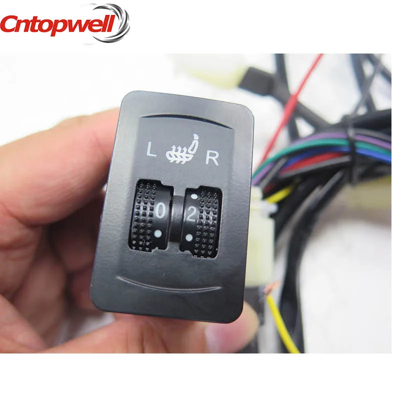 Seat Little waves 12V installed car seat heater round switch carbon fiber heated pads seat warmer
Seat Little waves 12V installed car seat heater round switch carbon fiber heated pads seat warmer