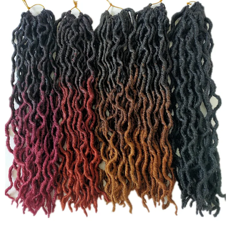 Pervado волосы синтетические Премиум волокна 18 "омбре богиня грубые Faux locs Soul