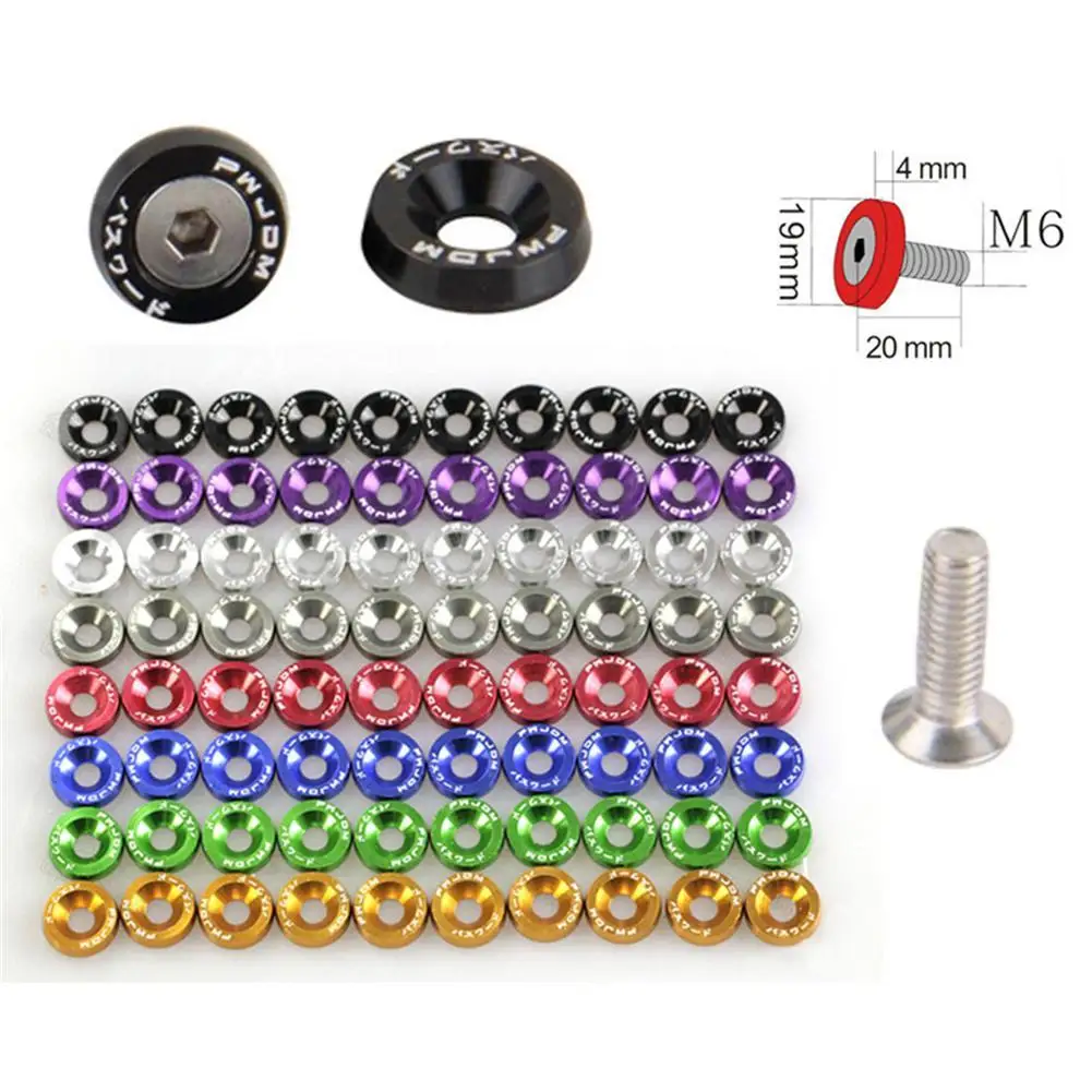 JDM Car Refitting M6 Pad Screws Accumulator Protection Pad Nuts & Bolts Fender License Plate Screw Decoration
JDM Car Refitting M6 Pad Screws Accumulator Protection Pad Nuts & Bolts Fender License Plate Screw Decoration